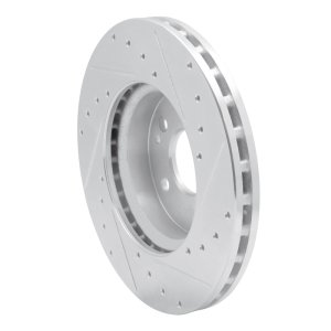 Mercedes-Benz Viano Brake Rotor (1) - Front Left - R1 Concepts - Drilled & Slotted - Silver - `16-`23